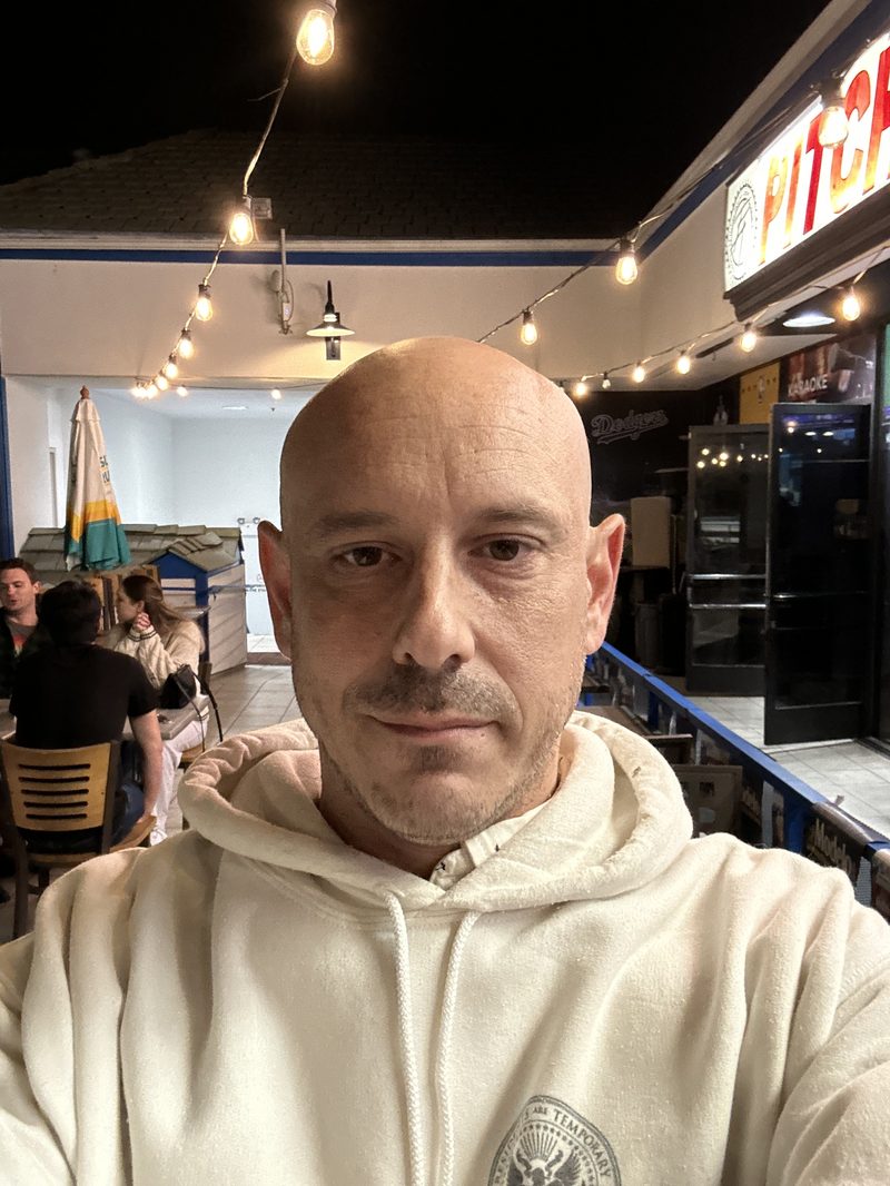 Dave at a beachside restaurant in Redondo Beach, casual in his element